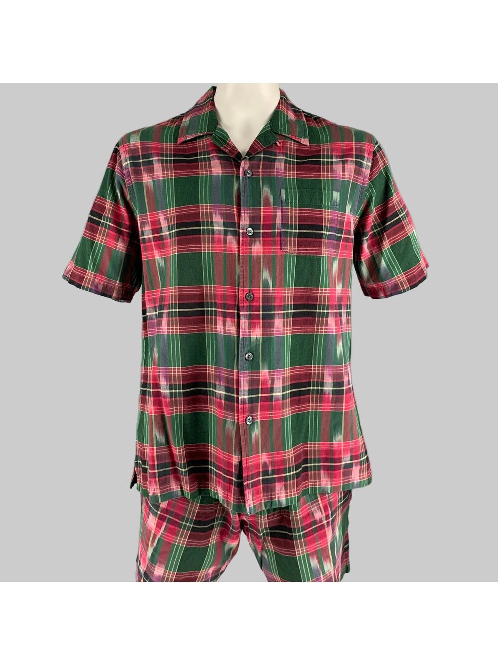TODD SNYDER Size XL Green Red Plaid Cotton Set